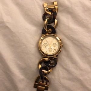 Michael Kors gold & tortoise shell watch